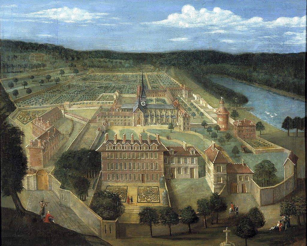 vue générale de l’abbaye en 1764. Tableau anonyme