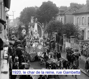 le char de la reine du muguet, Rambouillet 1920